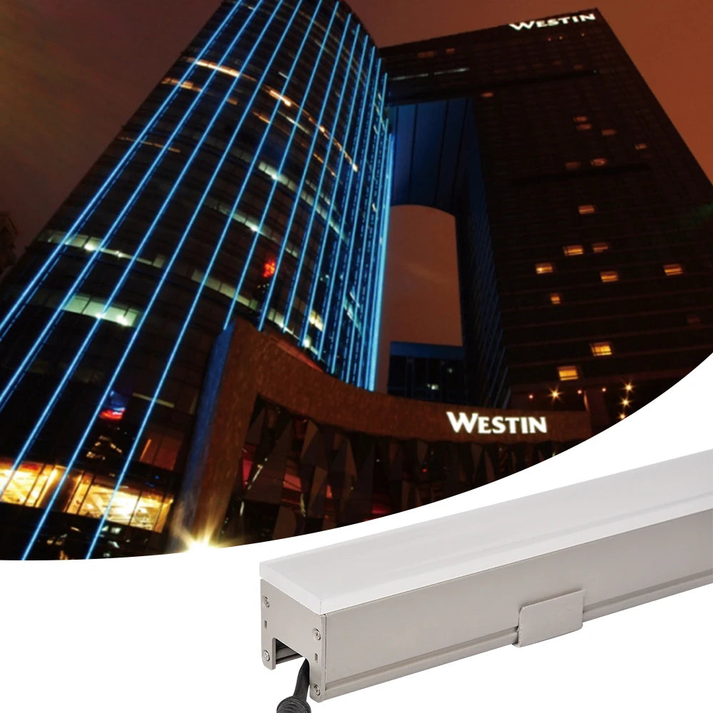CCT Customised Architectural 48*50*1000 LED DMX Linear Inground Light Waterproof Building Lighting Project