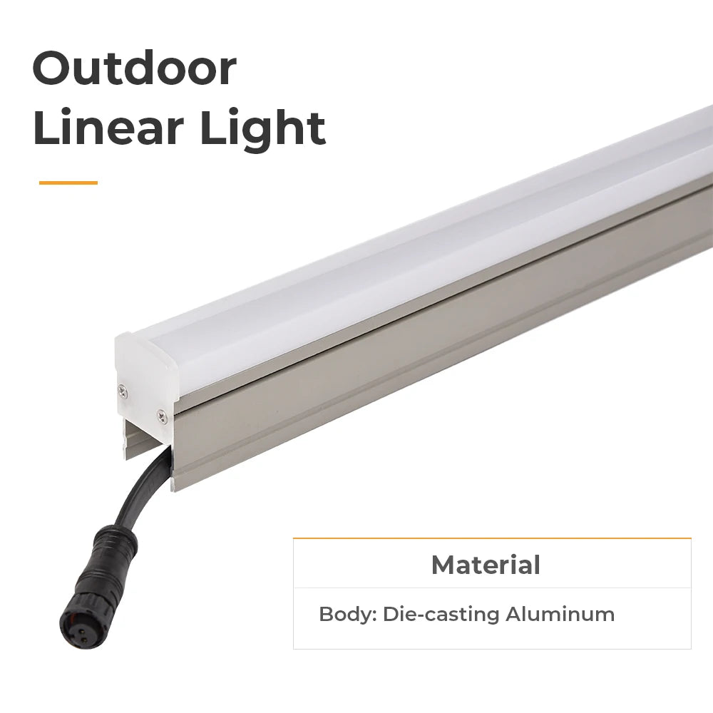 DMX512 RGBW Linear Wall Washer Light IP66 Outdoor Building Facade Permanent Night Decorative Projecting Show