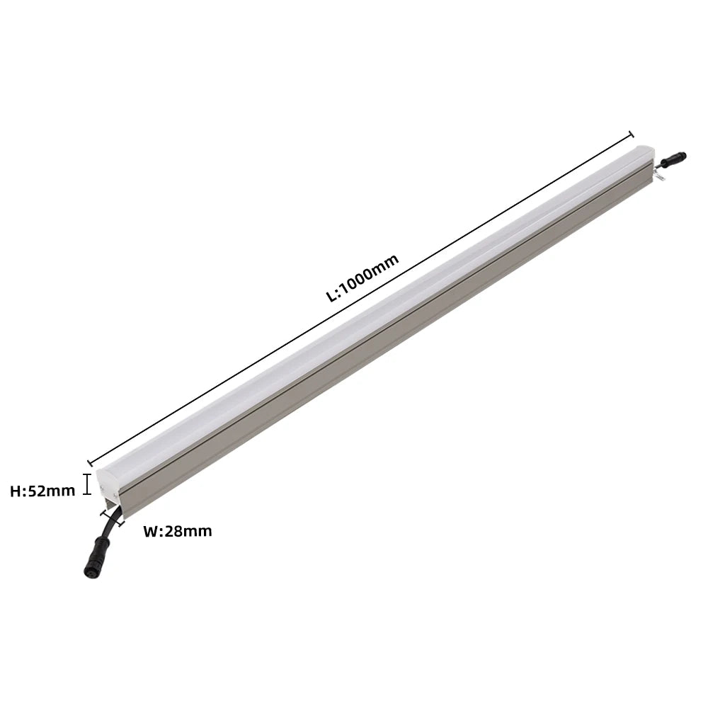DMX512 RGBW Linear Wall Washer Light IP66 Outdoor Building Facade Permanent Night Decorative Projecting Show